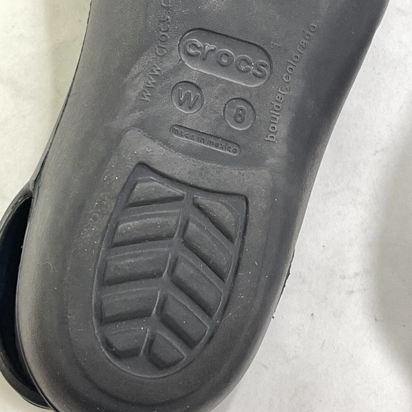 Crocs Shoes Womens Size 8 Slingback Work Flats Ballerina Slip on Black - Picture 9 of 9